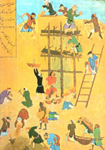 ساختن قصر خورنق(خمسه نظامي)

اثر کمال الدين بهزاد،1492/ق898