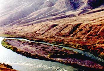 رود ارس مرز مشترک ایران و آذربایجان
