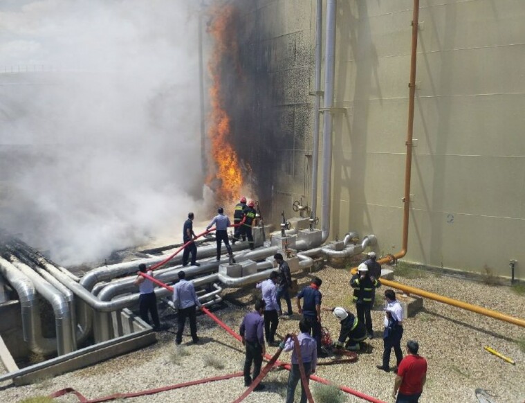 آتش سوزی در نیروگاه شهید باکری سمنان مهار شد