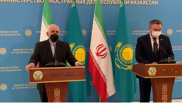 ظریف: مشترکات بسیاری عامل پیوند ایران و قزاقستان است