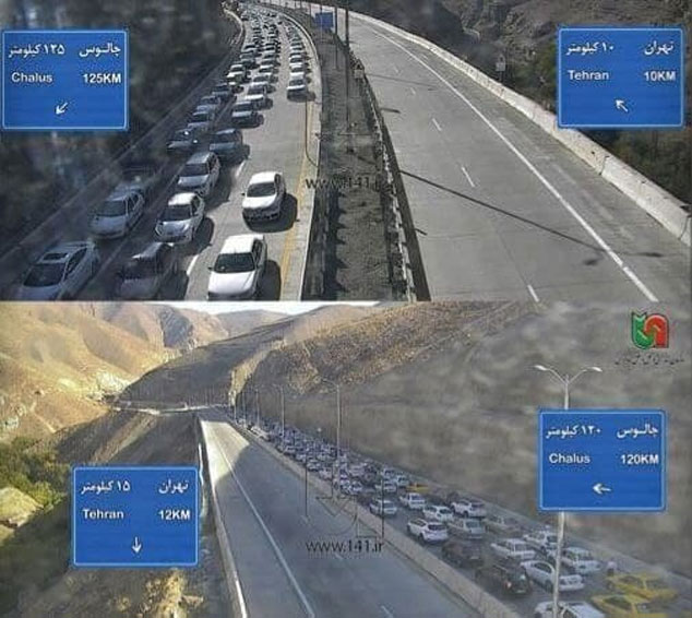 یورش به جاده‌ها؛ آزادراه تهران - شمال باز هم قفل شد