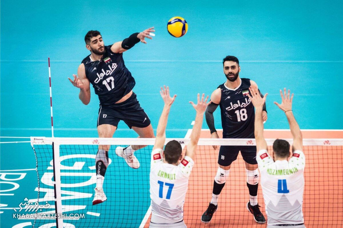 برد تیم‌ملی والیبال ایران مقابل اسلوونی