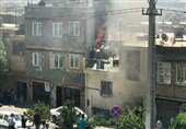 آتش‌ سوزی بزرگ در کارخانه ریسندگی خاوران/ تصاویر