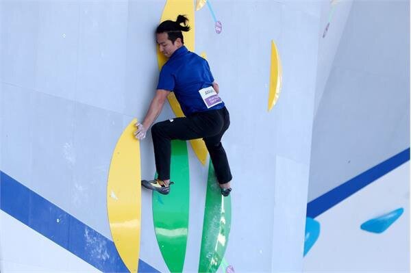 افتتاح محل برگزاری سنگنوردی المپیک تحت تاثیر کرونا
