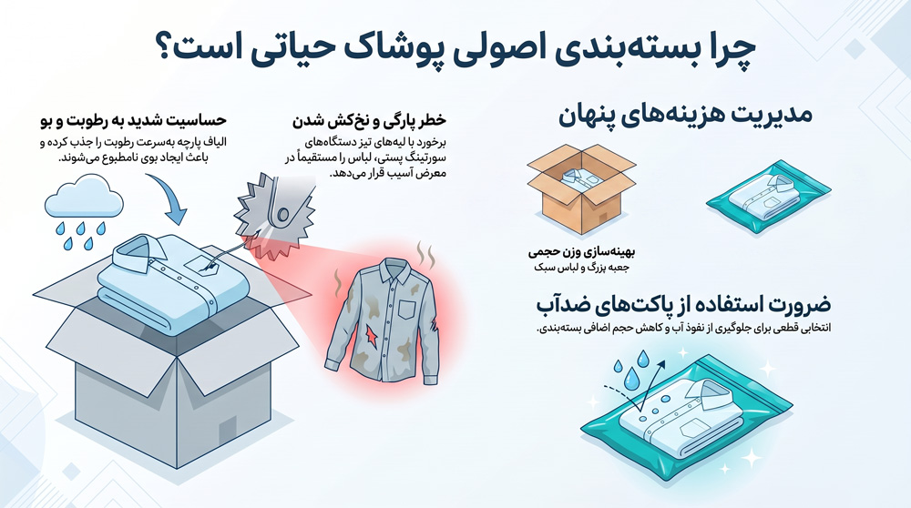 بسته بندی اصولی پوشاک