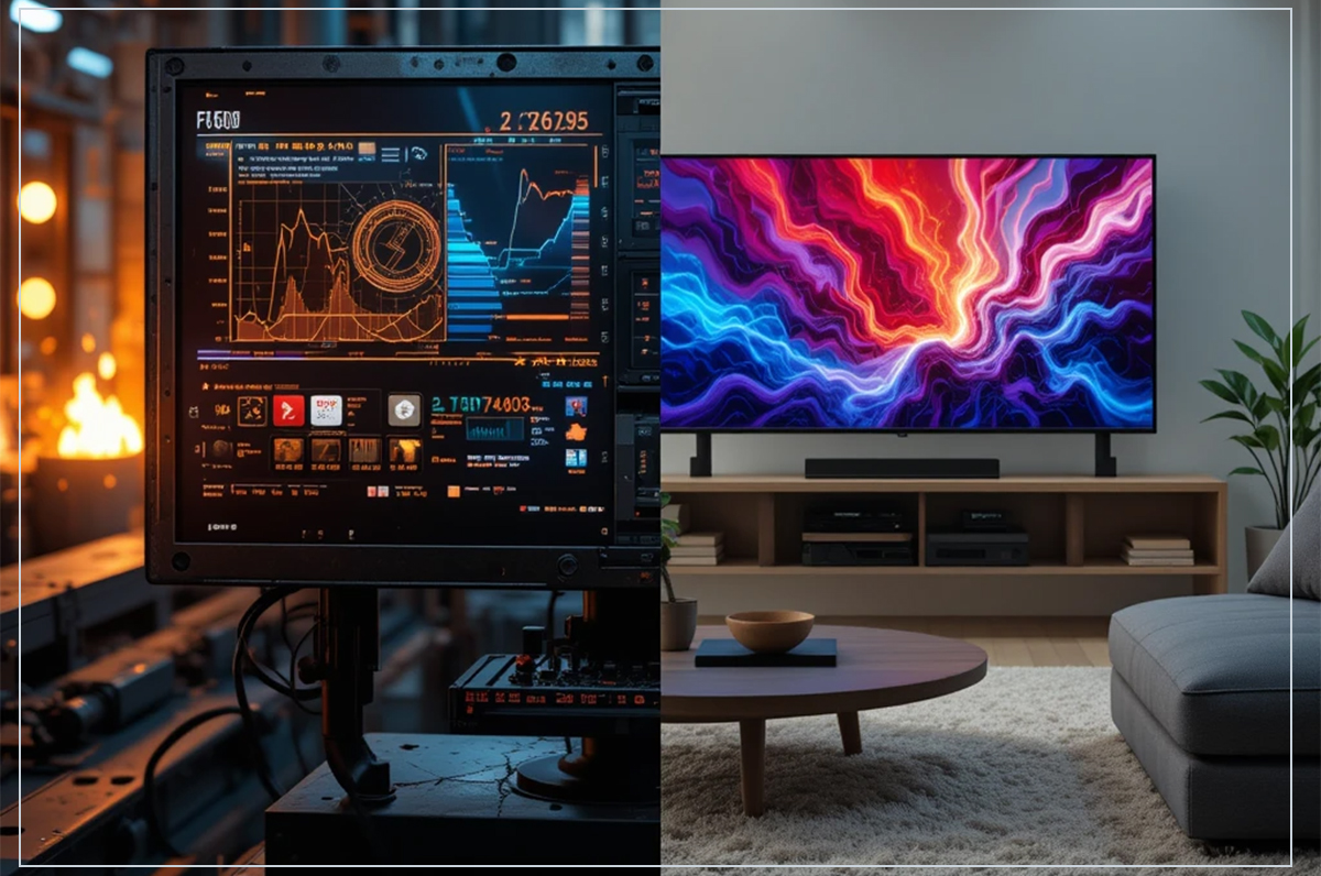 تفاوت نمایشگر صنعتی و تلویزیون