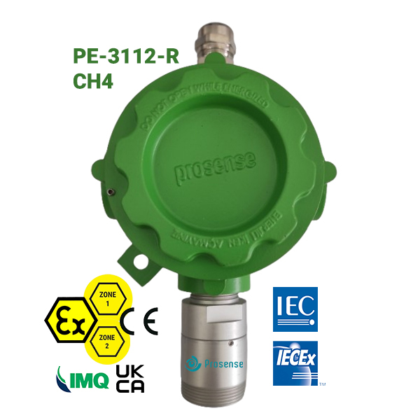 انقلاب دتکتورهای متان برند اروپایی پروسنس Prosense مدل PE-3112-R در ایمنی صنعتی