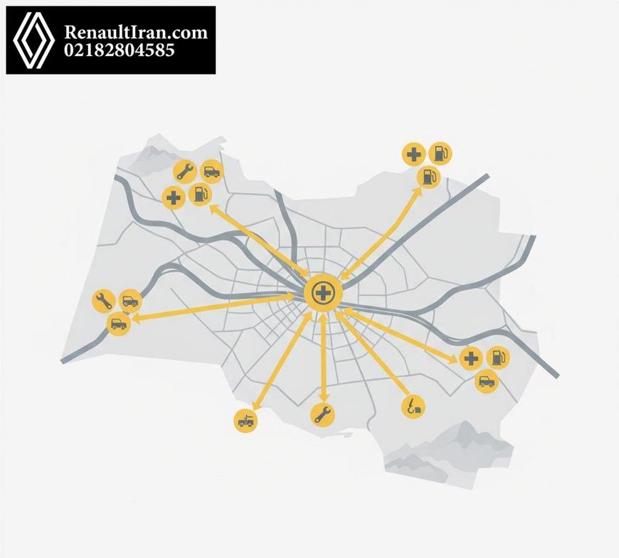 اینفوگرافیک پوشش امداد در تهران و دسترسی به بزرگراهها